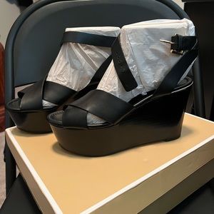 Black wedge sandals Michael kors